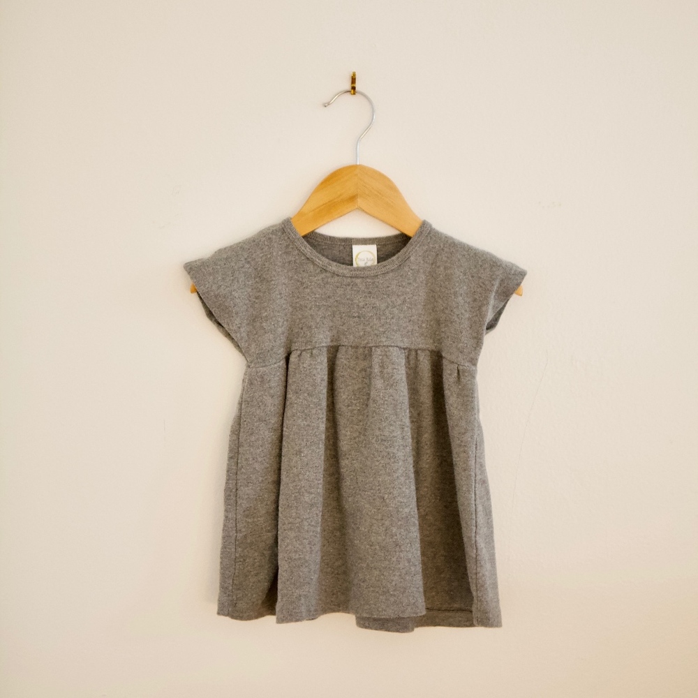 Ultra soft gray jersey dress
